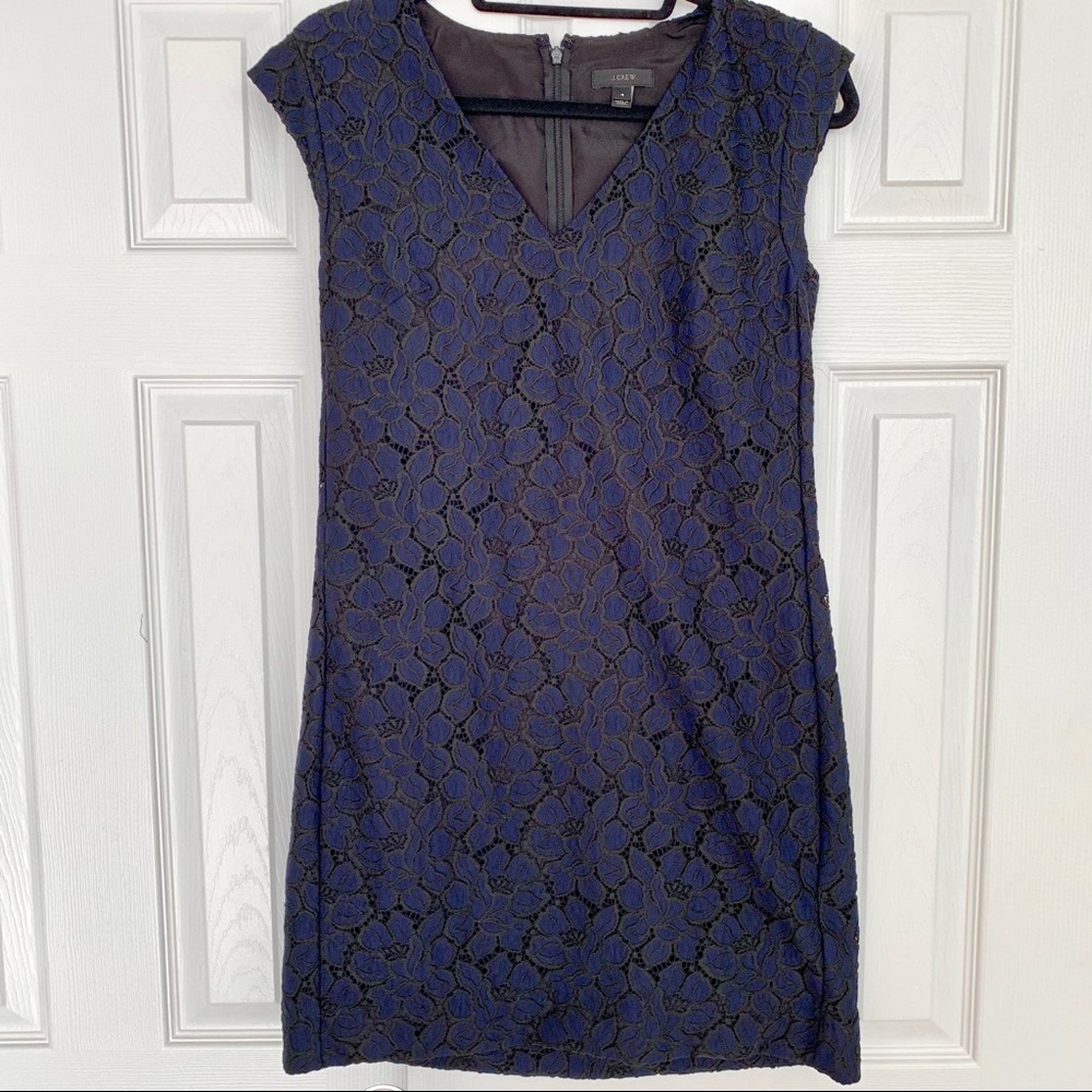 J Crew Sleeveless Lace Shift Dress 4